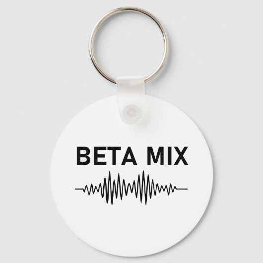 Bèta Mix - Audio WaveForm Sleutelhanger (Voorkant)