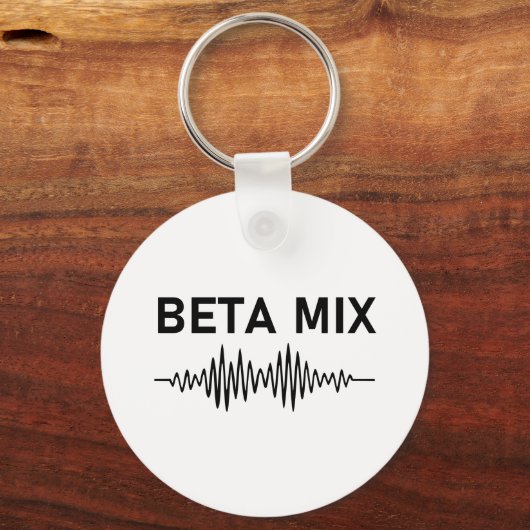 Bèta Mix - Audio WaveForm Sleutelhanger (Achterkant)