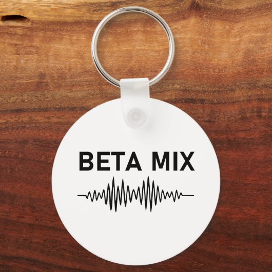 Bèta Mix - Audio WaveForm Sleutelhanger (Voorkant)