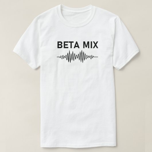 Bèta Mix - Audio WaveForm T-shirt (Design voorkant)