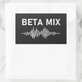 Bèta Mix - Audio Waveform V2 Rechthoekige Sticker (Tas)