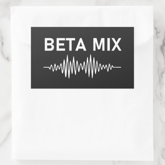 Bèta Mix - Audio Waveform V2 Rechthoekige Sticker (Tas)