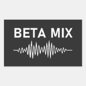 Bèta Mix - Audio Waveform V2 Rechthoekige Sticker (Voorkant)