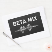 Bèta Mix - Audio Waveform V2 Rechthoekige Sticker (Envelop)