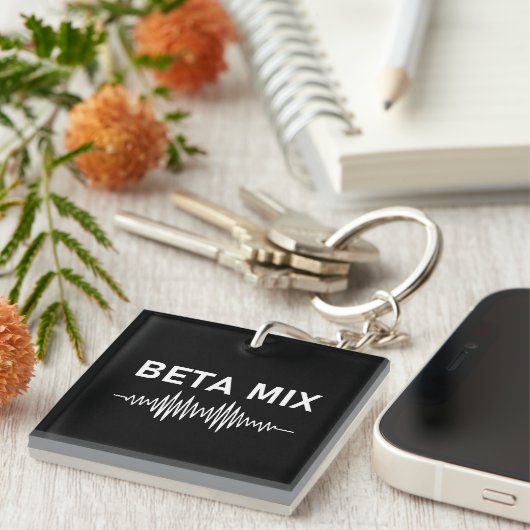 Bèta Mix - Audio Waveform V2 Sleutelhanger (Voorkant Rechts)