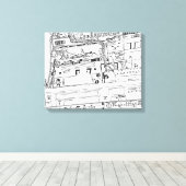 Beta Tekening door Sara Motolanez Canvas Afdruk (Insitu (Houten vloer))