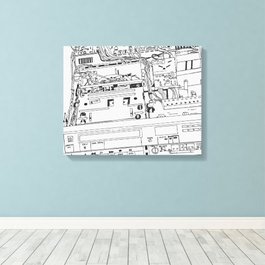 Beta Tekening door Sara Motolanez Canvas Afdruk (Insitu (Houten vloer))