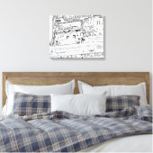 Beta Tekening door Sara Motolanez Canvas Afdruk (Insitu (Slaapkamer))