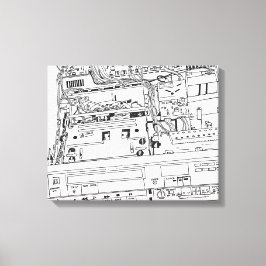 Beta Tekening door Sara Motolanez Canvas Afdruk