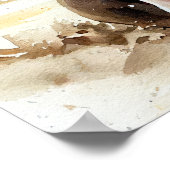 Bèta terrier op strandwandafdrukken poster (Hoek)