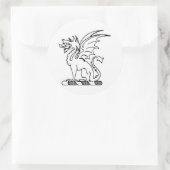 Beta Theta Pi Dragon-Sticker Ronde Sticker (Tas)