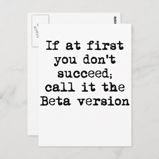 Beta-versie Briefkaart (Voorkant / Achterkant)