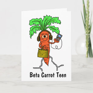 Beta Wortel Teen Funny Easter Kaart Pas het aan!
