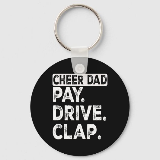 Betaal Drive Klap Juich Papa Grappige Cheerleading Sleutelhanger (Voorkant)