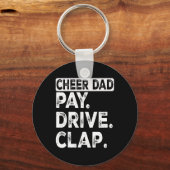 Betaal Drive Klap Juich Papa Grappige Cheerleading Sleutelhanger (Voorkant)