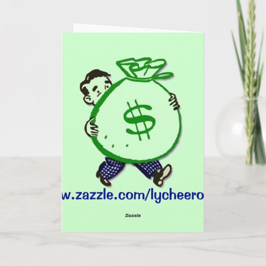 Betaal het versturen wenskaart kaart (Achterkant)