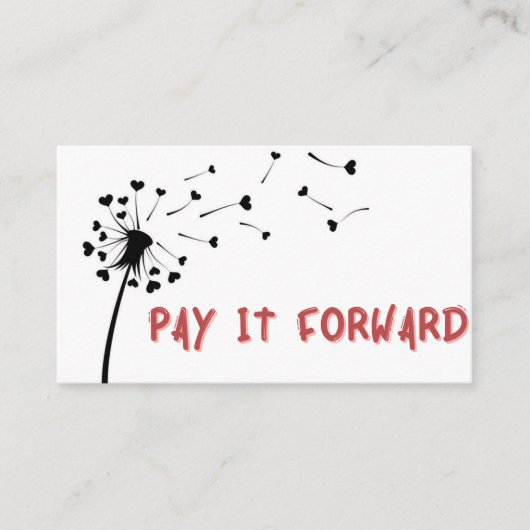 Betaal het Voorwaarts Verspreid Liefde Bellen Kaar (Voorkant)