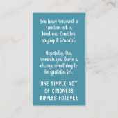 Betaal het Voorwaarts Willekeurige Actie van Vrien Visitekaartje (Achterkant)