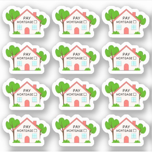 Betaal Hypotheek Budget Planner Tracker Kalender Sticker (Voorkant)