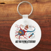 Betaal je aandacht? (Neuron Synapse Humor) Sleutelhanger (Voorkant)