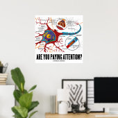 Betaal je aandacht? (Neuron/synapse) Poster (Thuiskantoor)