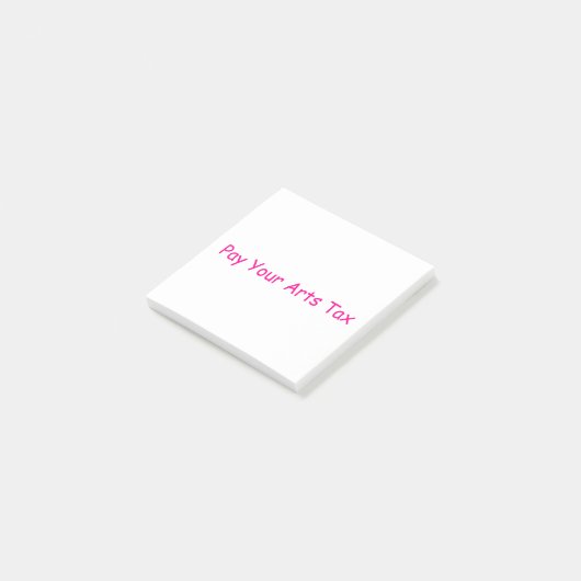 Betaal je kunstbelasting post-it® notes (Schuin)