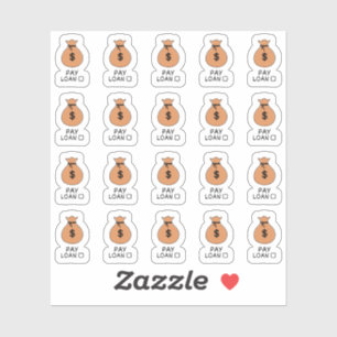 Betaal Lening Herinnering Geld Budget Tracker Plan Sticker