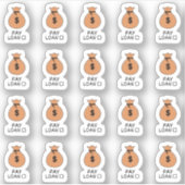 Betaal Lening Herinnering Geld Budget Tracker Plan Sticker (Voorkant)