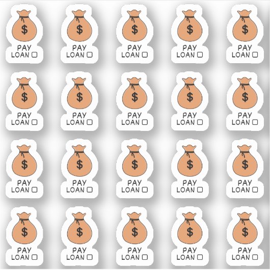 Betaal Lening Herinnering Geld Budget Tracker Plan Sticker (Voorkant)