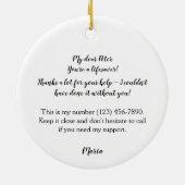 Betaal liefde met geïllustreerd Portugees spreekwo Keramisch Ornament (Achterkant)