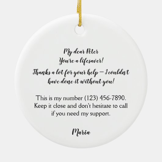 Betaal liefde met geïllustreerd Portugees spreekwo Keramisch Ornament (Achterkant)