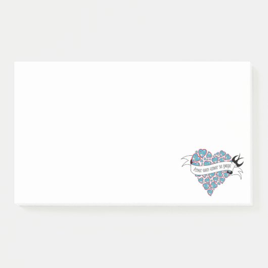 Betaal liefde met geïllustreerd Portugees spreekwo Post-it® Notes (Voorkant)