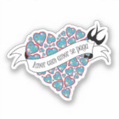 Betaal liefde met geïllustreerd Portugees spreekwo Sticker (Voorkant)