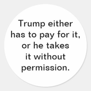 Betaal of neem Trump Hankamer Artjunkhaus Strip Ku Ronde Sticker