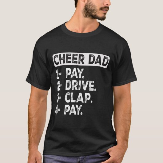 Betaal Ritme Klap Juichen Vader Cheerleader Vader T-shirt (Voorkant)
