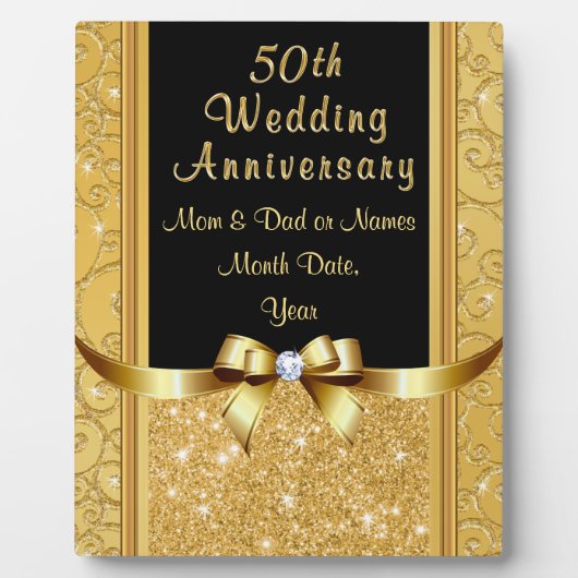 Betaalbaar 50 jaar Jubileum cadeau voor ouders Fotoplaat (Voorkant)