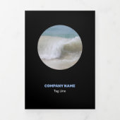 Betaalbaar blauw zwart-wit en witdicht drieluik kaart (Cover)