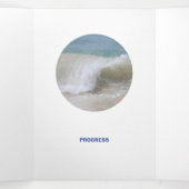 Betaalbaar blauw zwart-wit en witdicht drieluik kaart (Binnenkant midden)