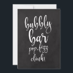 Betaalbaar bordje met een teugels voor Mary Bar<br><div class="desc">Een elegant teken van de snijrand bruiloft,  kenmerkt de tekst "bubbly bar,  pop,  fizz,  klok!"in een uitgewalste manuscriptdoopvont,  voegt de borsteltextuur een spontaan en playful gevoel toe. De achtergrondkleur kan aan uw behoeften en voorkeuren worden aangepast. Neem contact met mij op als u een speciaal verzoek hebt.</div>