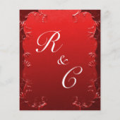 Betaalbaar Elegant Rood Perkament Bruiloft Uitnodi Flyer (Achterkant)