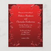 Betaalbaar Elegant Rood Perkament Bruiloft Uitnodi Flyer (Voorkant)