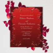 Betaalbaar Elegant Rood Perkament Bruiloft Uitnodi Flyer