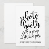 Betaalbaar hashtag-bord voor fotocabine kaart (Voorkant / Achterkant)