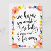 Betaalbaar herdenkingsbord voor boho floral bruilo (Voorkant)