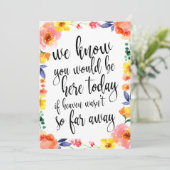 Betaalbaar herdenkingsbord voor boho floral bruilo (Staand voorkant)