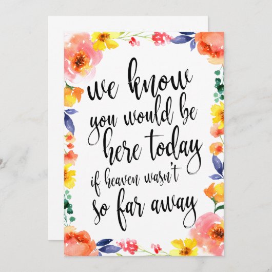 Betaalbaar herdenkingsbord voor boho floral bruilo (Voorkant / Achterkant)