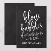 Betaalbaar krijtbord afscheid Bubbles Kaart (Voorkant / Achterkant)
