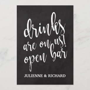 Betaalbaar Krijtbord Trouw Open Bar Bord Kaart