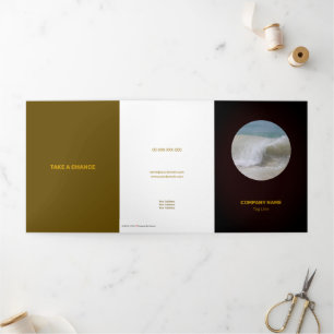 Betaalbaar Oranje en bruin Drieluik Kaart