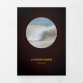 Betaalbaar Oranje en bruin Drieluik Kaart (Cover)